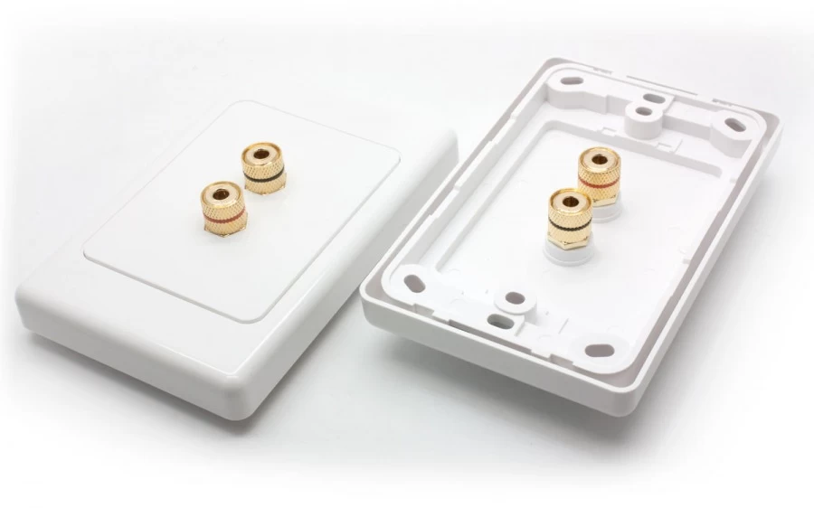 1 Speaker Hi-Fi Wall Plate (1 Red & 1 Black Terminal) 3 1 Speaker Hi-Fi Wall Plate (1 Red & 1 Black Terminal)