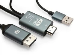 2m Active HDMI To DisplayPort Converter Cable (4K @ 60Hz)