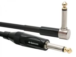 1m Avencore Platinum 1/4" Guitar Cable With Right Angled Connector