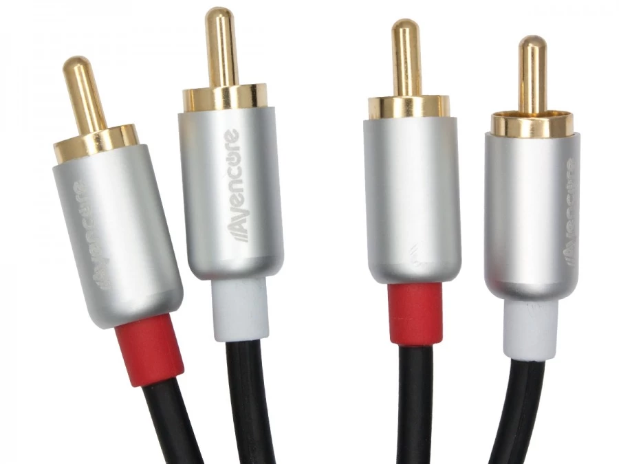 2.5m Avencore Crystal Series 2RCA Stereo Audio Cable 3 2.5m Avencore Crystal Series 2RCA Stereo Audio Cable
