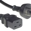 2m IEC Power Cable (IEC-C19 To Australian Mains Plug) 1 2m IEC Power Cable (IEC-C19 To Australian Mains Plug) -Computer Accessories Store 2m iec power cable iec c19 to