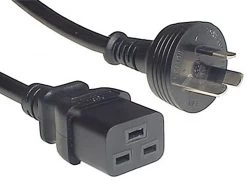 2m IEC Power Cable (IEC-C19 To Australian Mains Plug)