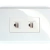 2x Cat6 Wall Plate (2 X RJ45 Female) -Computer Accessories Store 2x cat6 wall plate 2 x rj45