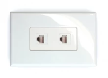 2x Cat6 Wall Plate (2 X RJ45 Female)