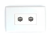 2x USB 2.0 Wall Plate (Type A Female)