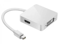 3-in-1 Mini-DisplayPort To HDMI / DVI / DisplayPort Cable Adaptor - Thunderbolt 2 Socket Compatible