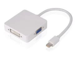 3-in-1 Mini-DisplayPort To VGA / DVI / HDMI Cable Adaptor - Thunderbolt Socket Compatible