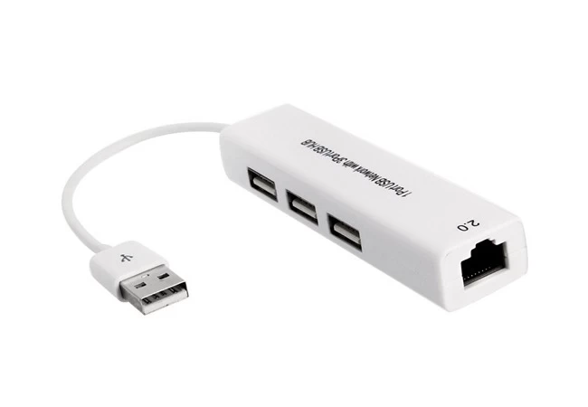 3-Port USB 2.0 Hub + 10/100 Ethernet Network Adapter 3 3-Port USB 2.0 Hub + 10/100 Ethernet Network Adapter