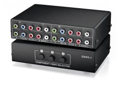 3-Way Component AV Selector Switch In Metal Housing