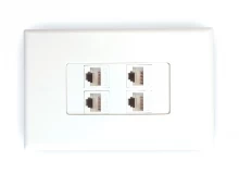 4x Cat6 Wall Plate (4 X RJ45 Female)
