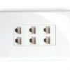6x Cat6 Wall Plate (6 X RJ45 Female) 2 6x Cat6 Wall Plate (6 X RJ45 Female) -Computer Accessories Store 6x cat6 wall plate 6 x rj45