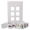 6x CAT6 Wall Plate (RJ45 Keystone Punchdown) 2 6x CAT6 Wall Plate (RJ45 Keystone Punchdown) -Computer Accessories Store 6x cat6 wall plate rj45