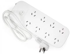 8 Socket AV Power Board With Surge Protection (White)