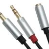 Avencore 4-Pole TRRS To 3.5mm Stereo & Mic Splitter Cable (Female To 2x Male) 2 Avencore 4-Pole TRRS To 3.5mm Stereo & Mic Splitter Cable (Female To 2x Male) -Computer Accessories Store avencore 4 pole trrs to 35mm
