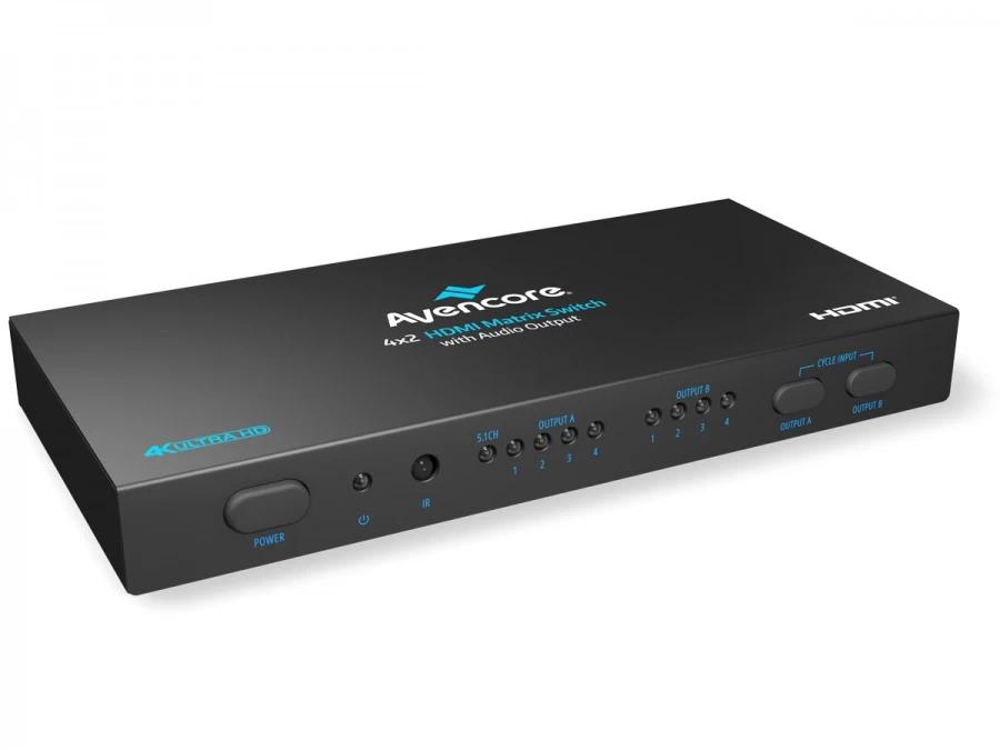 Avencore Halon Series HDMI 4x2 True Matrix Switch & Audio Splitter (Supports Ultra HD 4K@30Hz) 3 Avencore Halon Series HDMI 4x2 True Matrix Switch & Audio Splitter (Supports Ultra HD 4K@30Hz)