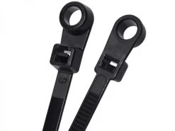 Avencore Tiger Ties - UV Stable Mounting Head Cable Ties 200mm X 4.8mm (100pk)