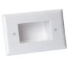 Bullnose Wall Plate With Deep Recessed Entry For Cables -Computer Accessories Store bullnose wall plate with deep
