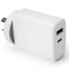 Dual Socket USB A+C Laptop USB Wall Charger (20W) -Computer Accessories Store dual socket usb ac laptop usb 82