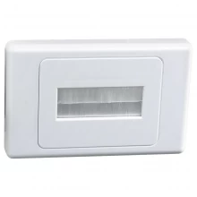 Flush Wall Plate With Brushed Entry For Cables