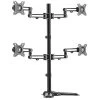 Heavy Duty Quad Monitor Desk Pole-Mount (4x 8kg) -Computer Accessories Store heavy duty quad monitor desk