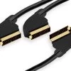 High-End Shielded 1.5m SCART To 2x SCART Splitter Cable (Gold Plated) -Computer Accessories Store high end shielded 15m scart 23