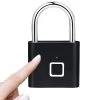Keyless Smart Fingerprint Padlock - Rechargeable (Black) -Computer Accessories Store keyless smart fingerprint 77