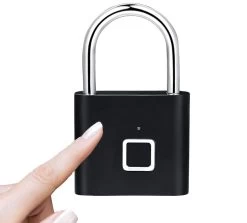 Keyless Smart Fingerprint Padlock - Rechargeable (Black)
