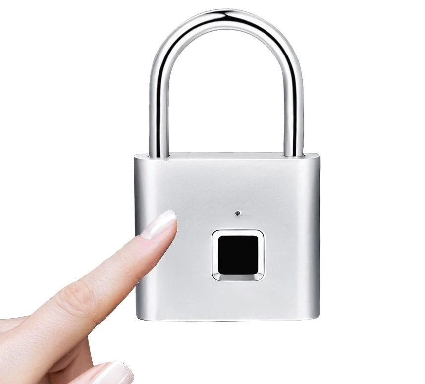 Keyless Smart Fingerprint Padlock - Rechargeable (Silver) 3 Keyless Smart Fingerprint Padlock - Rechargeable (Silver)