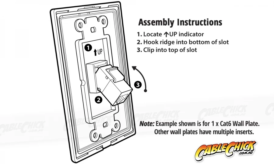 4x Cat6 Wall Plate (4 X RJ45 Female) 4 4x Cat6 Wall Plate (4 X RJ45 Female) - Image 2