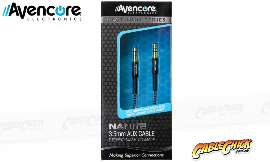 1m Avencore Platinum Series NANITE: 3.5mm Stereo Audio Cable 4 1m Avencore Platinum Series NANITE: 3.5mm Stereo Audio Cable - Image 2