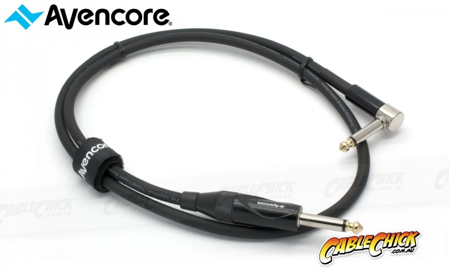 1m Avencore Platinum 1/4" Guitar Cable With Right Angled Connector 4 1m Avencore Platinum 1/4" Guitar Cable With Right Angled Connector - Image 2