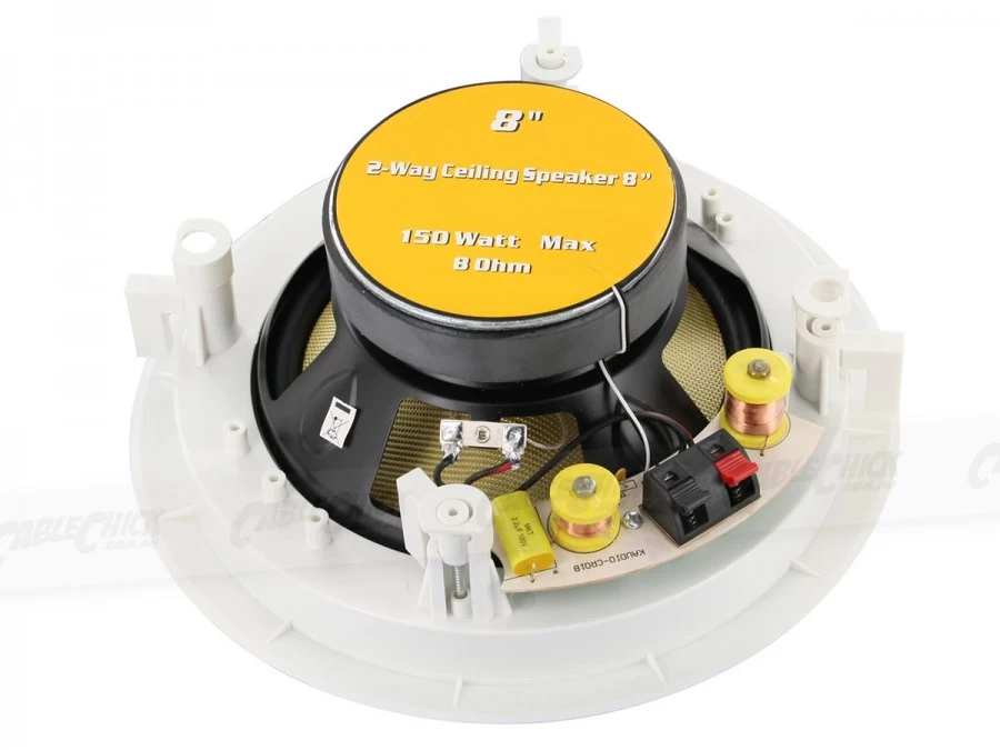 Round 8" Pair Of Wall / Ceiling Mounted Speakers - 150w Kevlar Drivers 5 Round 8" Pair Of Wall / Ceiling Mounted Speakers - 150w Kevlar Drivers - Image 3