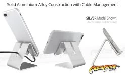 Universal Aluminium Phone Stand - Silver (for Phones & Small Tablets) -Computer Accessories Store photo1574665119