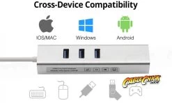 Super-Speed 3-Port USB 3.0 Hub + Gigabit Ethernet Network Adapter -Computer Accessories Store photo1590995773