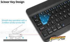 Rechargeable Mini Bluetooth Keyboard (Black) -Computer Accessories Store photo1598404572
