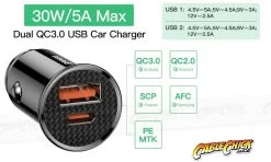Dual-Port 30W USB Car Charger With QC4, 5A Fast Charging & USB-C 7 Dual-Port 30W USB Car Charger With QC4, 5A Fast Charging & USB-C -Computer Accessories Store photo1598923412