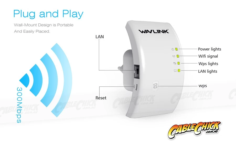 Wavelink 300Mbps Wireless Repeater & WiFi Access Point (Wireless N 802.11b/g/n) 4 Wavelink 300Mbps Wireless Repeater & WiFi Access Point (Wireless N 802.11b/g/n) - Image 2