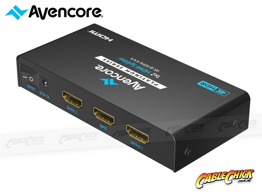 Avencore Platinum 2-Way Ultra HD 4K/60Hz HDMI Splitter (1x2 HDMI 2.0 Splitter) 4 Avencore Platinum 2-Way Ultra HD 4K/60Hz HDMI Splitter (1x2 HDMI 2.0 Splitter) - Image 2