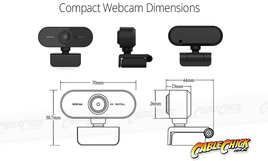 Full HD 1080p USB Webcam (Built-in Microphone - PC & Mac) 5 Full HD 1080p USB Webcam (Built-in Microphone - PC & Mac) - Image 3