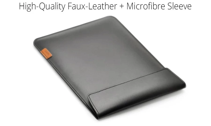 Universal 15" Laptop & Tablet Sleeve (Faux-Leather + Mircofibre Lining) 4 Universal 15" Laptop & Tablet Sleeve (Faux-Leather + Mircofibre Lining) - Image 2