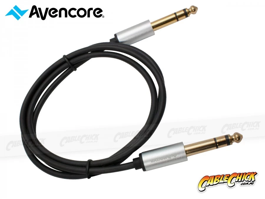 1m Avencore Crystal Series 6.5mm Stereo Audio Cable (1/4" Stereo Lead) 4 1m Avencore Crystal Series 6.5mm Stereo Audio Cable (1/4" Stereo Lead) - Image 2