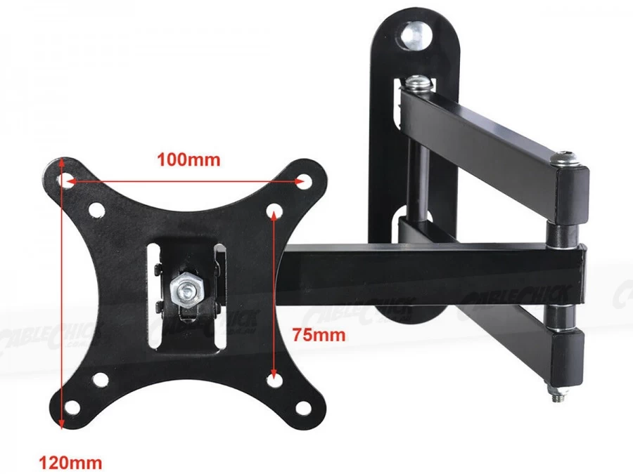 Articulated Monitor Wall Mount - 10Kg (Single-Stud Mount VESA 75-100) 5 Articulated Monitor Wall Mount - 10Kg (Single-Stud Mount VESA 75-100) - Image 3