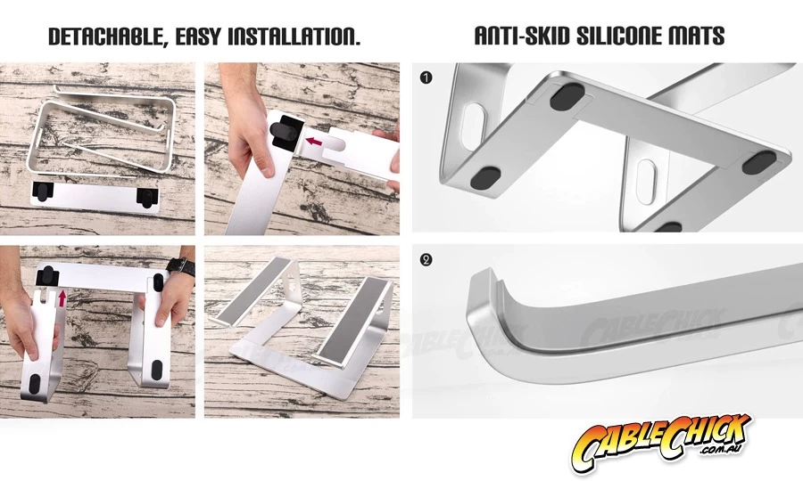 Premium Aluminium Laptop Stand (15cm Laptop Riser) 7 Premium Aluminium Laptop Stand (15cm Laptop Riser) - Image 5