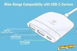 3-Port USB-C Hub With 100W PD (HDMI 4K/30Hz + USB 3.0 & USB-C 100W - Nintendo Switch Compatible) -Computer Accessories Store photo1667798469