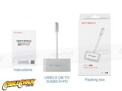 4-Port USB Hub With USB-C Interface (3x USB 3.0 + USB-C 60W PD) 11 4-Port USB Hub With USB-C Interface (3x USB 3.0 + USB-C 60W PD) -Computer Accessories Store photo1669957549