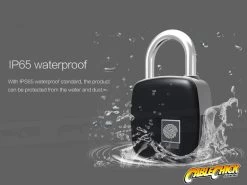 Heavy-Duty IP65 Waterproof Smart Fingerprint Padlock - Rechargeable (Black) 12 Heavy-Duty IP65 Waterproof Smart Fingerprint Padlock - Rechargeable (Black) -Computer Accessories Store photo1671677430