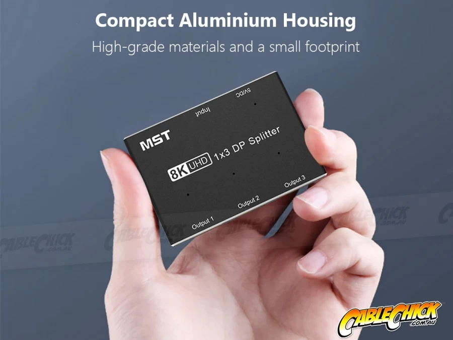 8K DisplayPort 3-Way Splitter Hub - MST Hub (Extend & Mirror) 6 8K DisplayPort 3-Way Splitter Hub - MST Hub (Extend & Mirror) - Image 4