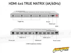 Ultra HD 4K@60Hz True Matrix 4x4 HDMI Switch With Remote -Computer Accessories Store photo1686237537