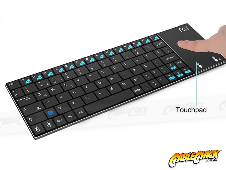 Rii 2.4GHz Rechargable Compact Wireless Keyboard With Touchpad 4 Rii 2.4GHz Rechargable Compact Wireless Keyboard With Touchpad - Image 2