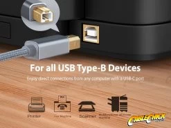 Premium 1m USB-C Printer Cable (USB-C To USB 2.0 Type-B Cable) -Computer Accessories Store photo1692579377